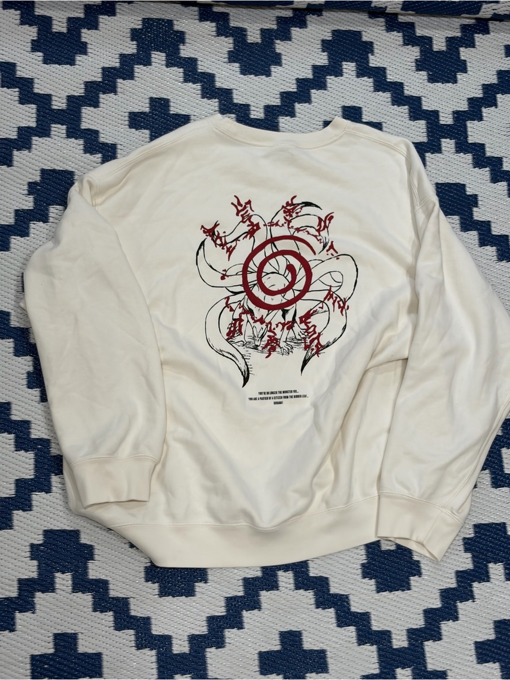 Uniqlo Naruto Anime Sweatshirt Embroidered Size Men’s 4XL